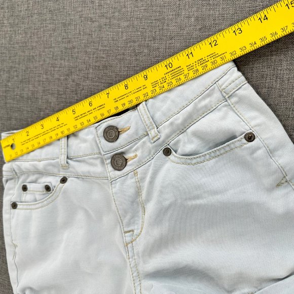 Aeropostale High Waisted Shorty Jean Shorts Size 0 Light Color‎ - Picture 3 of 10